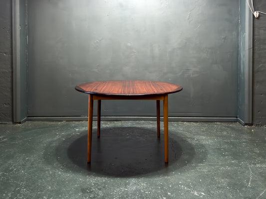 Round Extendable Rosewood Dining Table