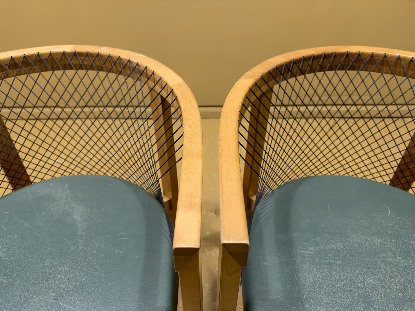 Bentwood and Cord Armchairs