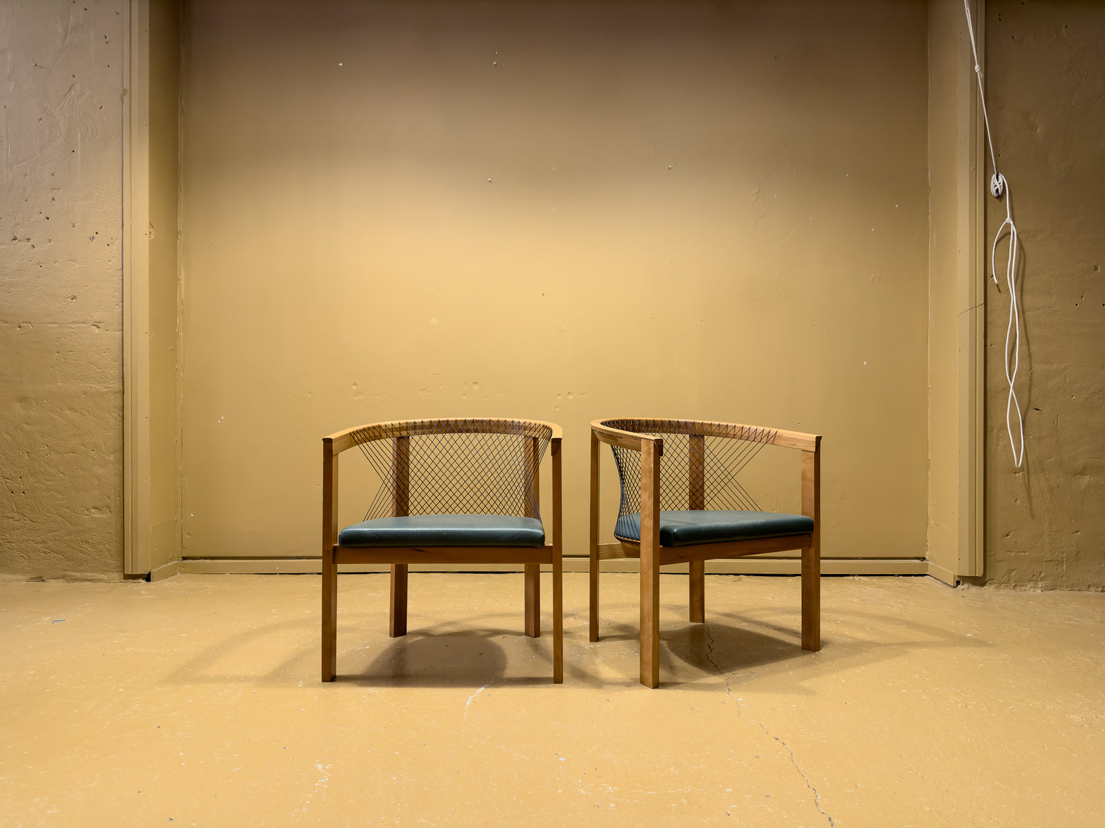 Bentwood and Cord Armchairs