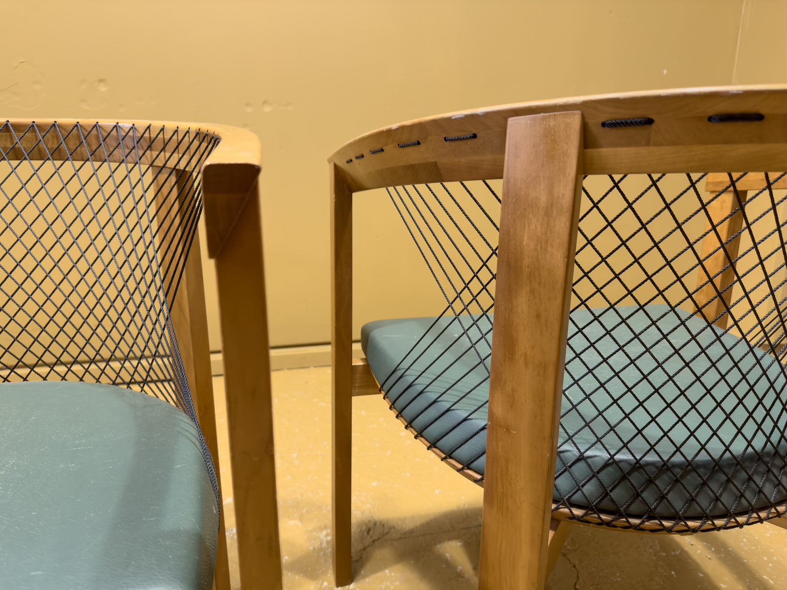 Bentwood and Cord Armchairs
