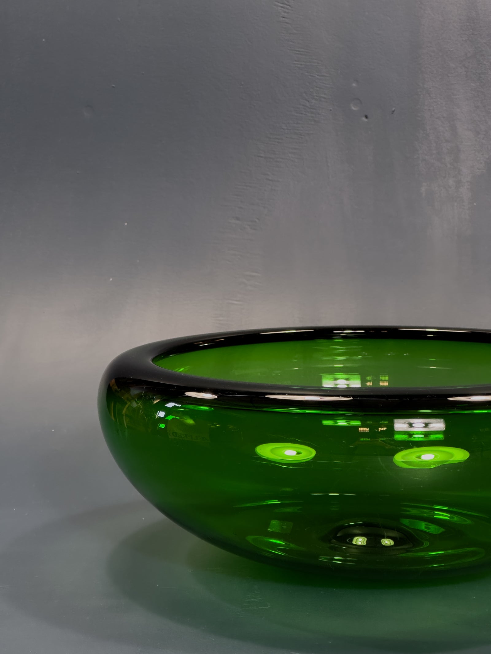 Green Glass Bowl by Per Lutken for Holmegaard