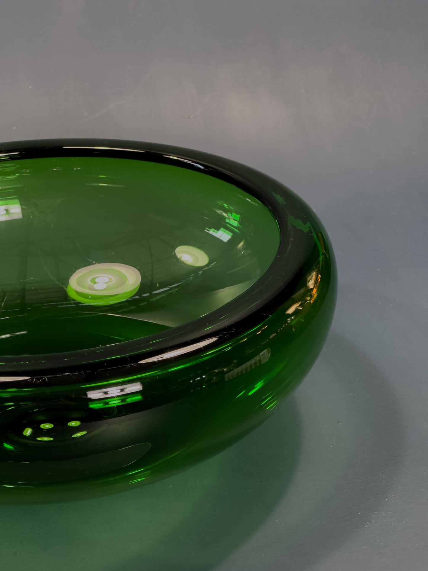 Green Glass Bowl by Per Lutken for Holmegaard