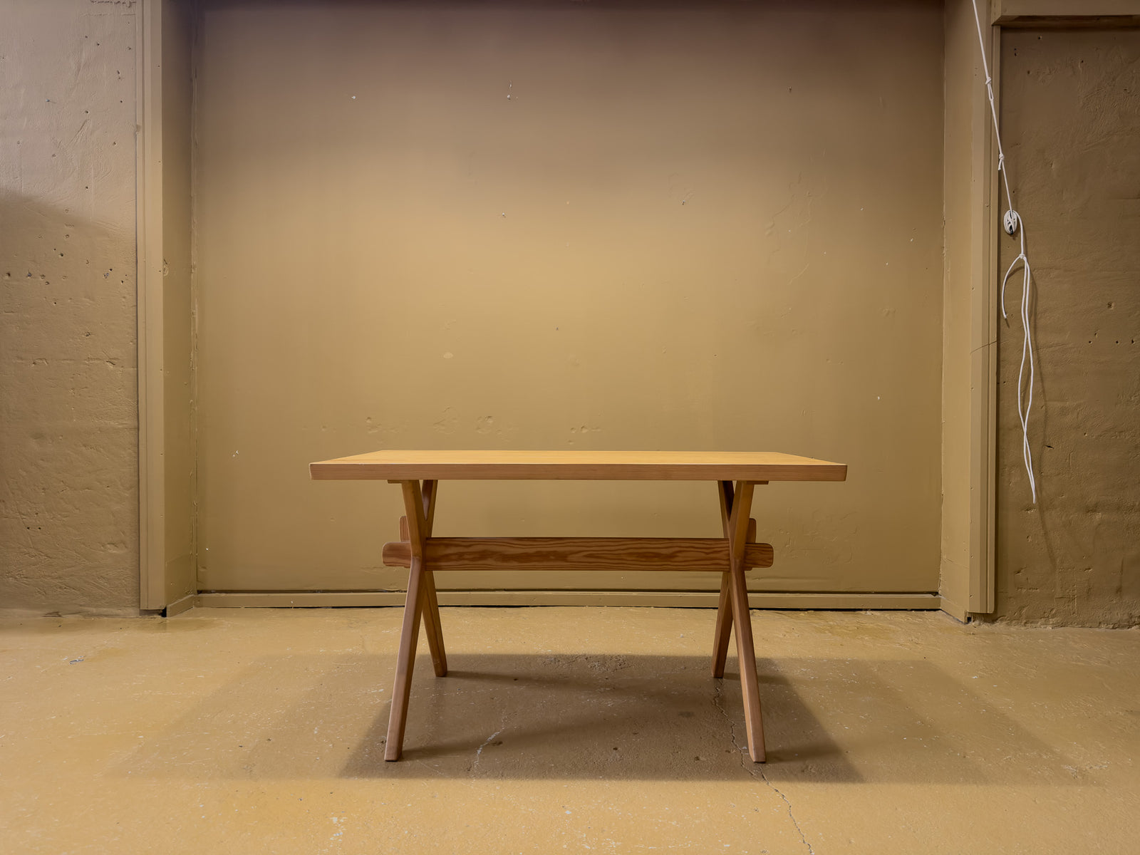 X-Frame Pine Table