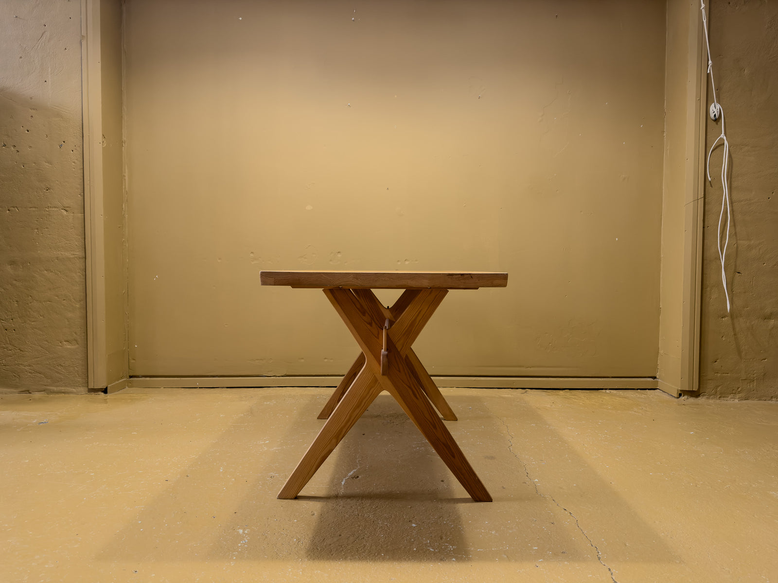 X-Frame Pine Table