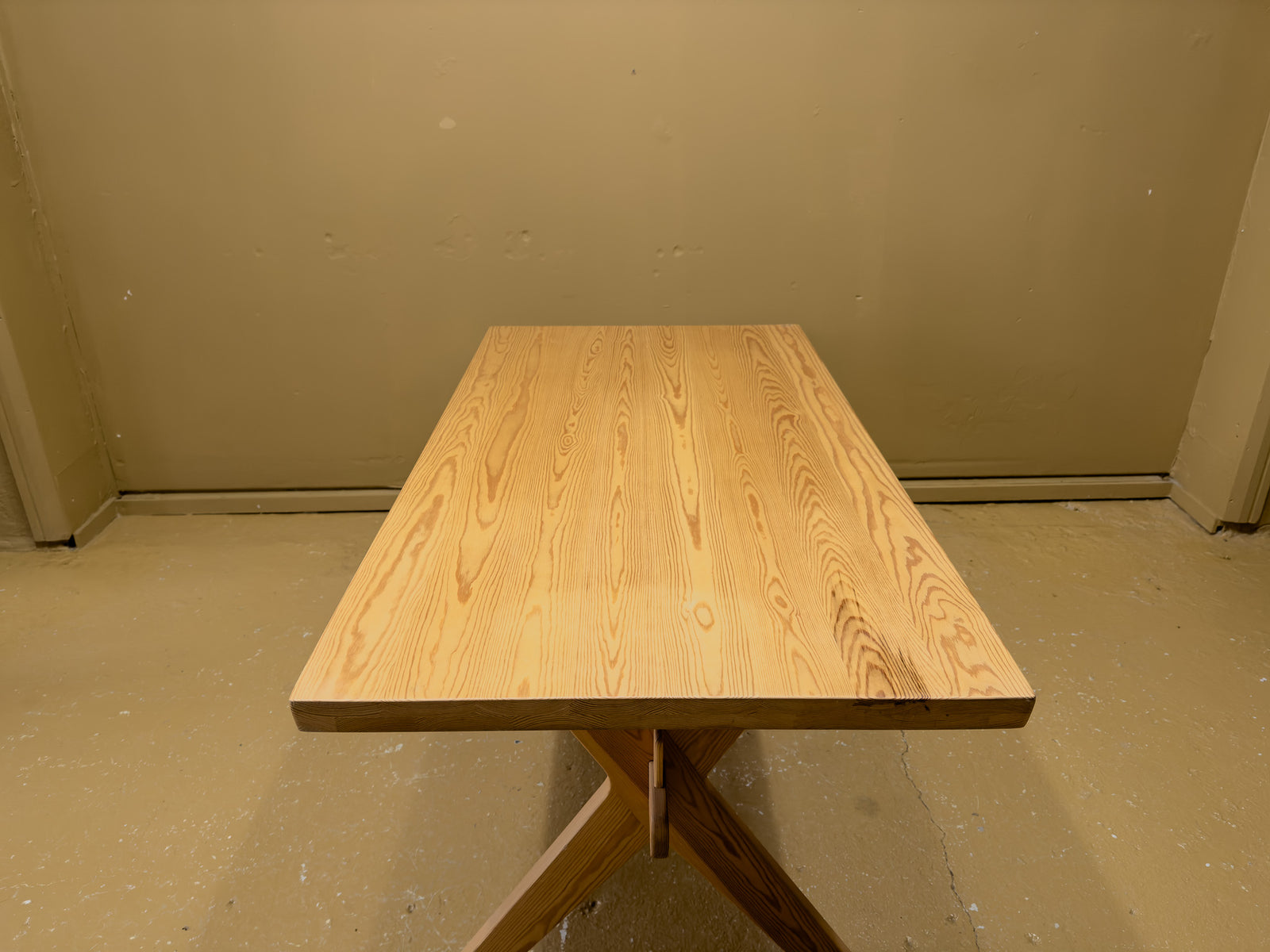 X-Frame Pine Table