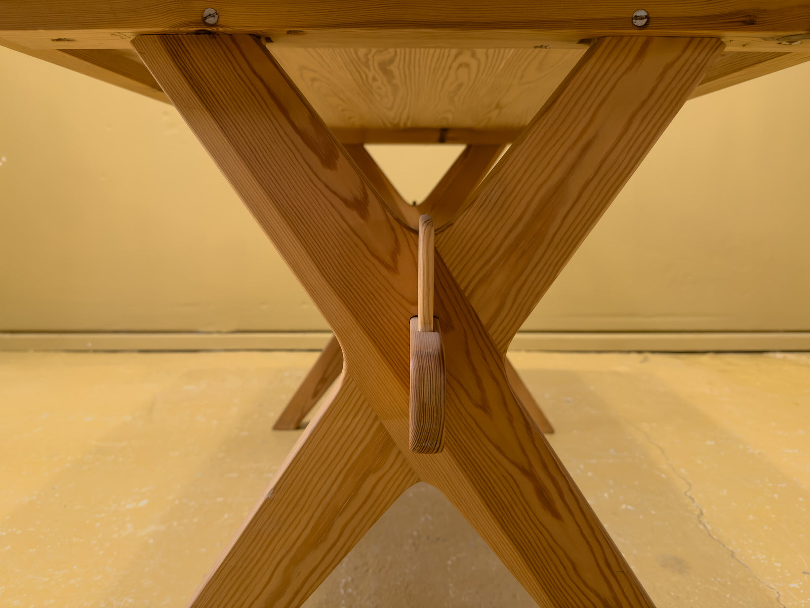 X-Frame Pine Table