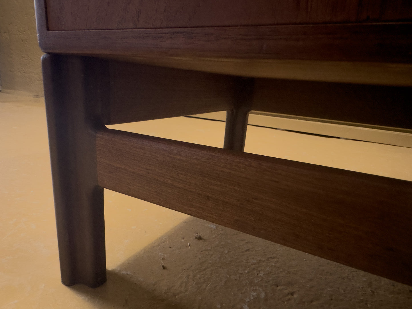 Teak Chest of Drawers with Brass Hardware