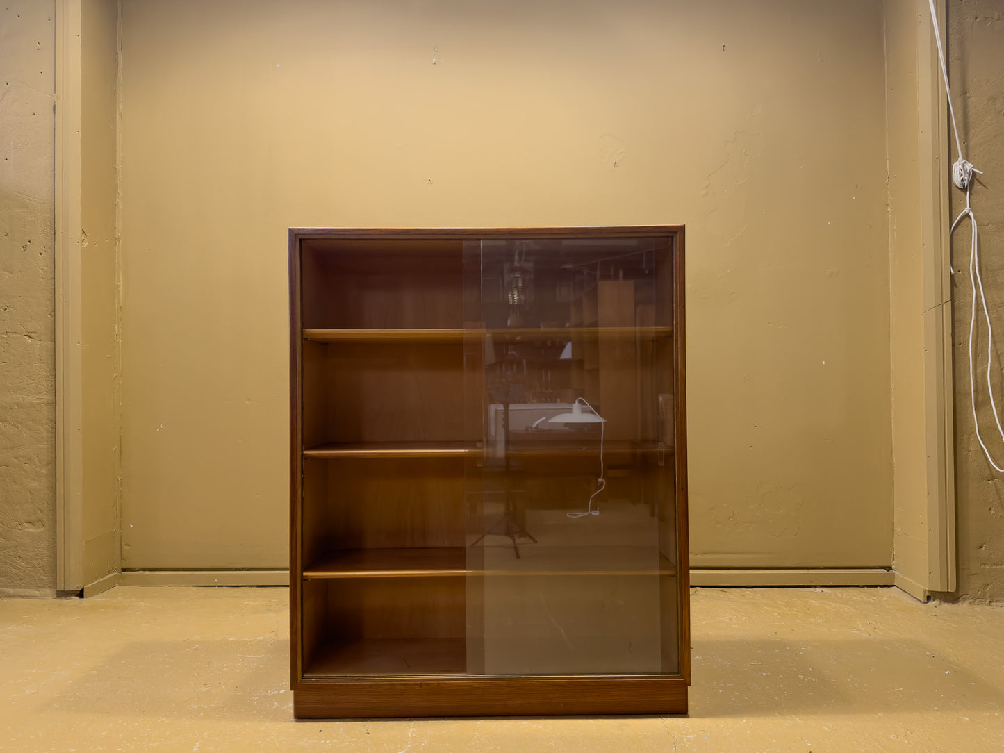 Teak and Beech Display Cabinet