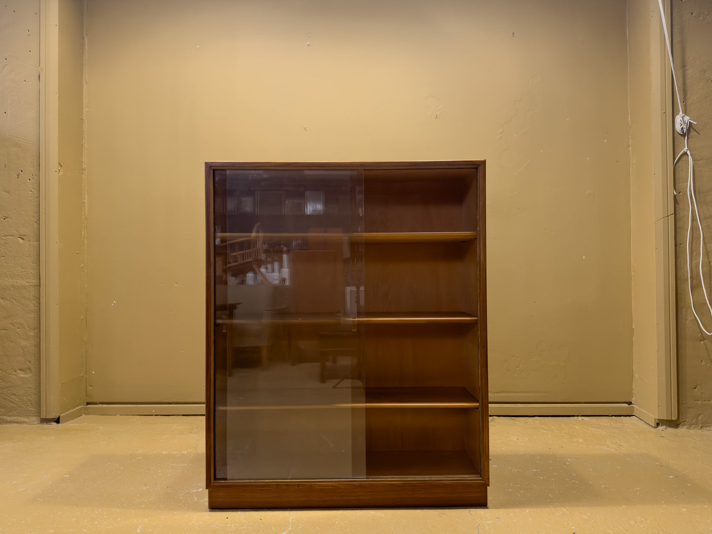 Teak and Beech Display Cabinet