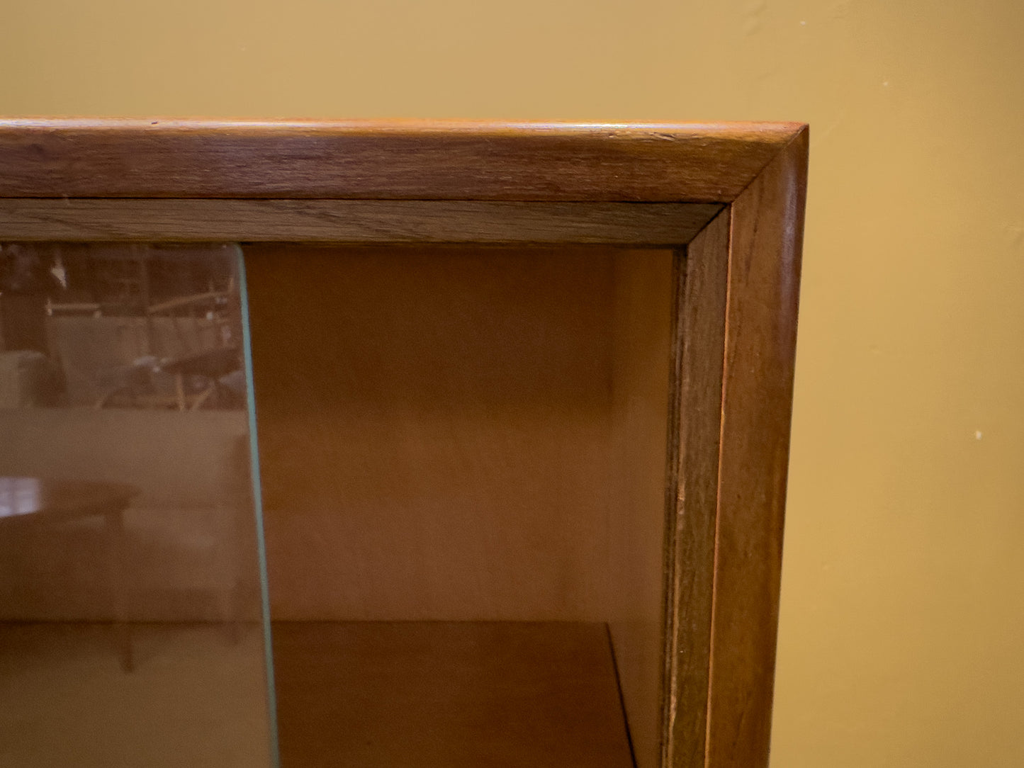 Teak and Beech Display Cabinet