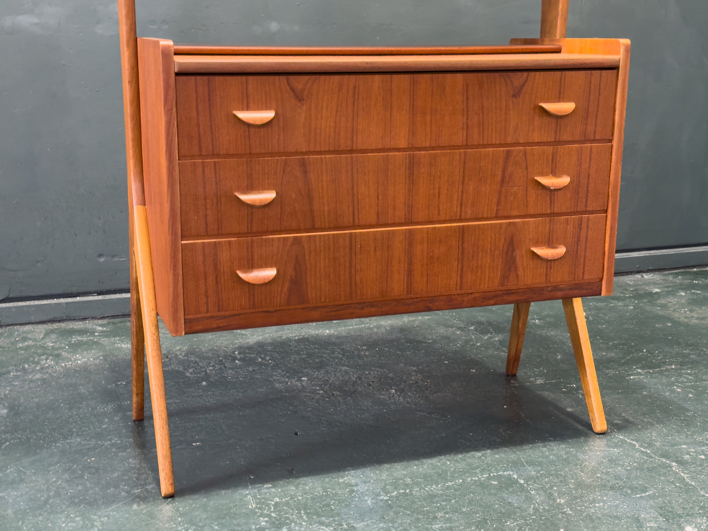 Poul Volther Teak Sideboard with Hidden Vanity and Desk