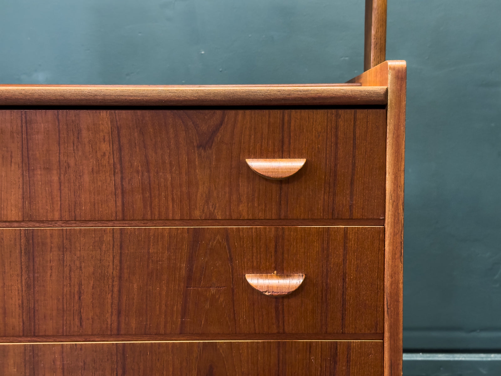 Poul Volther Teak Sideboard with Hidden Vanity and Desk