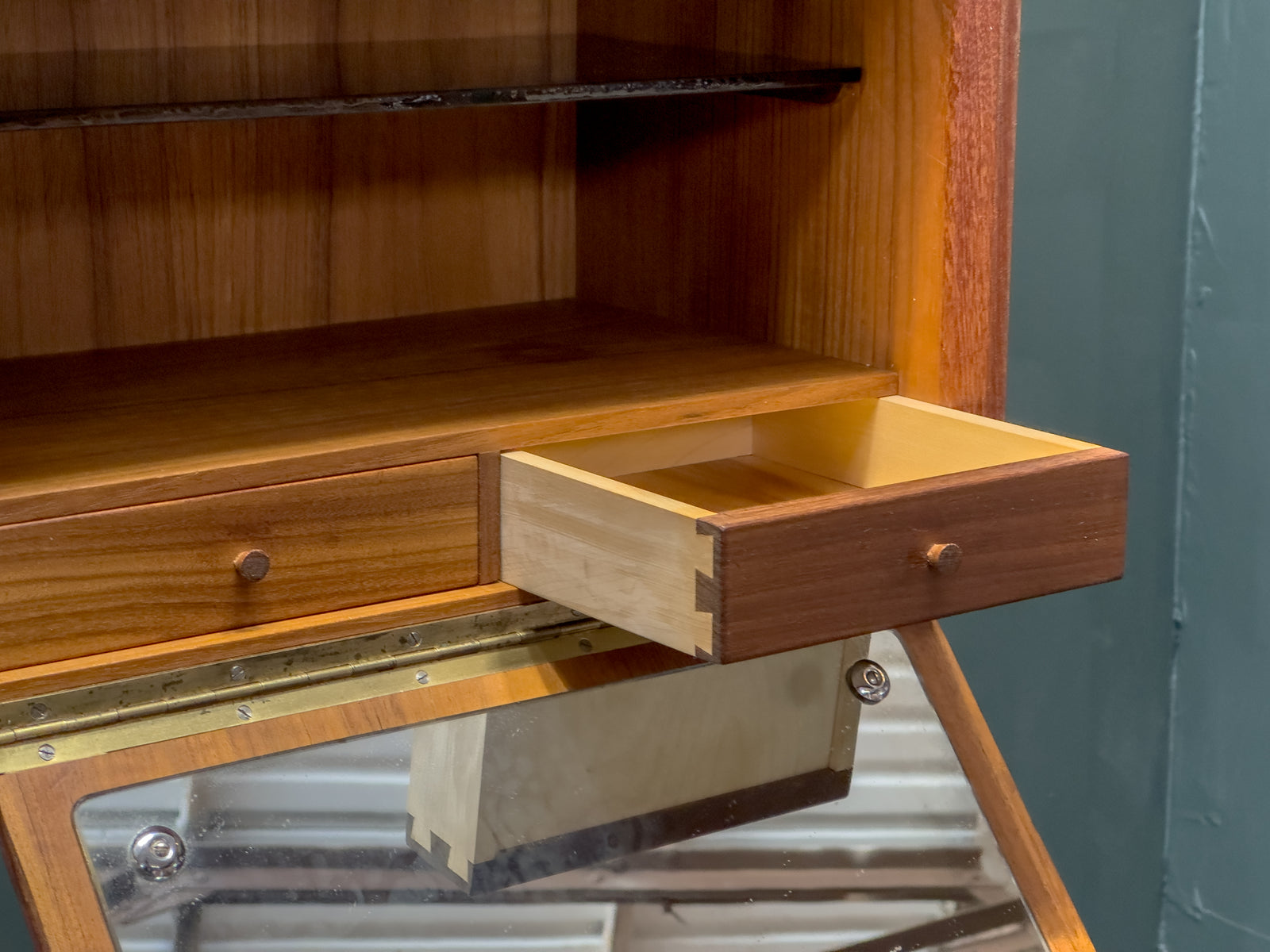 Poul Volther Teak Sideboard with Hidden Vanity and Desk