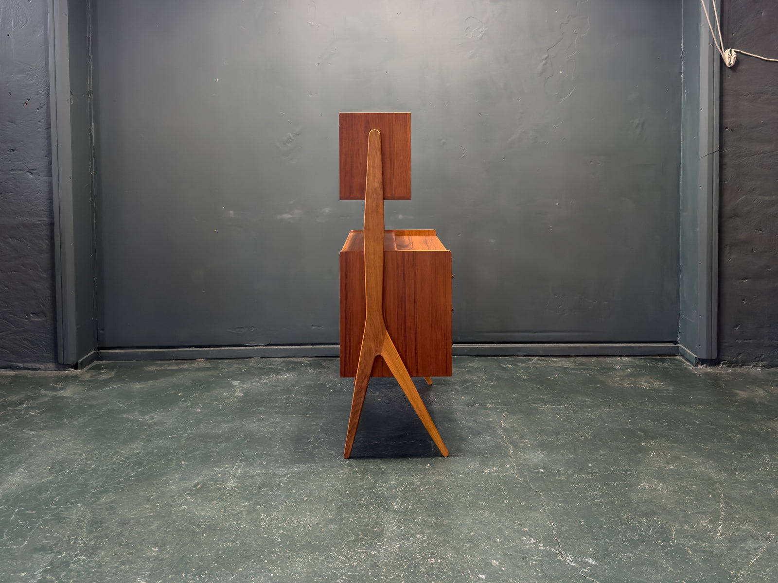 Poul Volther Teak Sideboard with Hidden Vanity and Desk