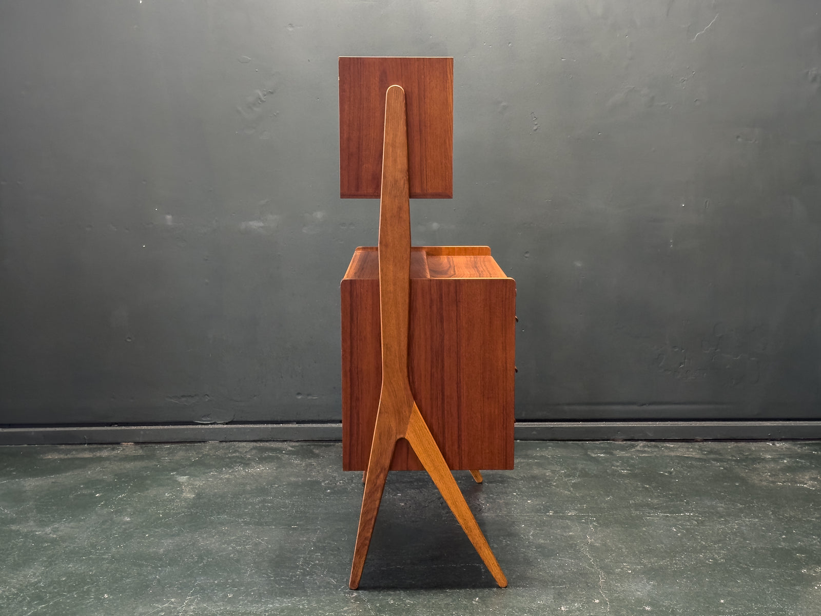 Poul Volther Teak Sideboard with Hidden Vanity and Desk