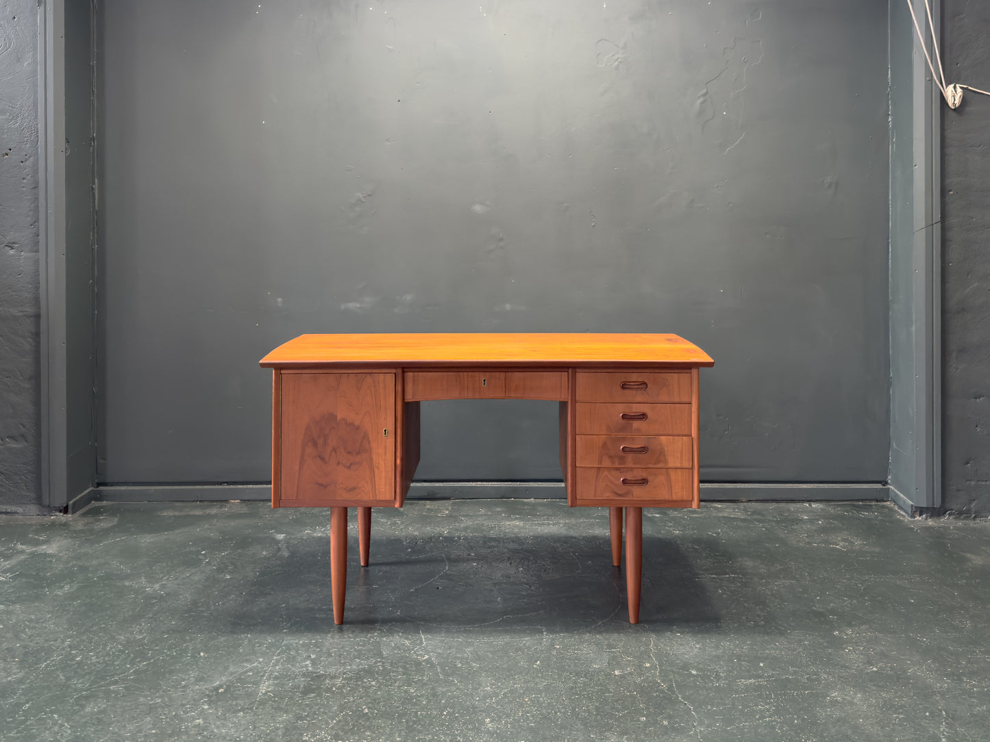 Teak Desk with Storage Units