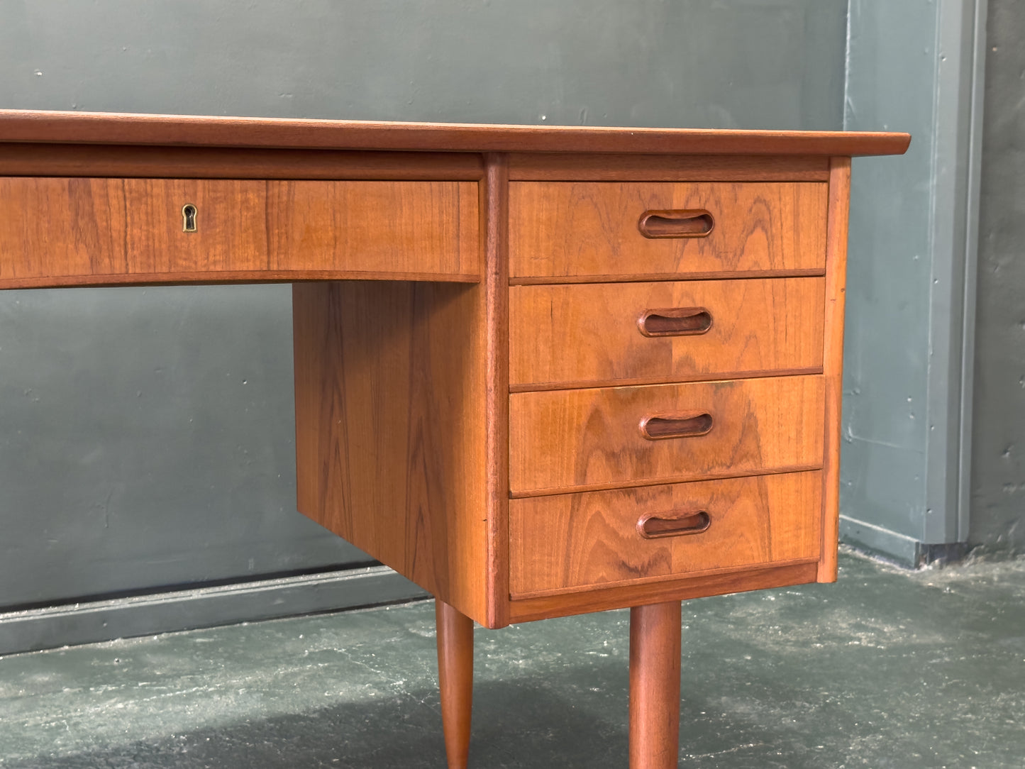 Teak Desk with Storage Units