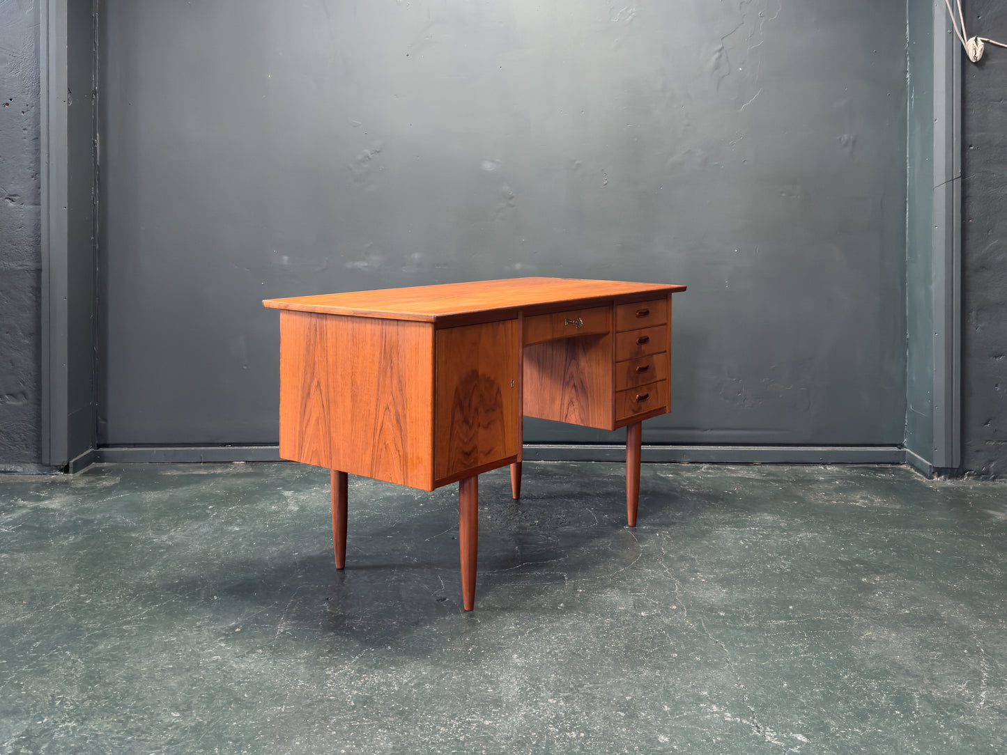 Teak Desk with Storage Units