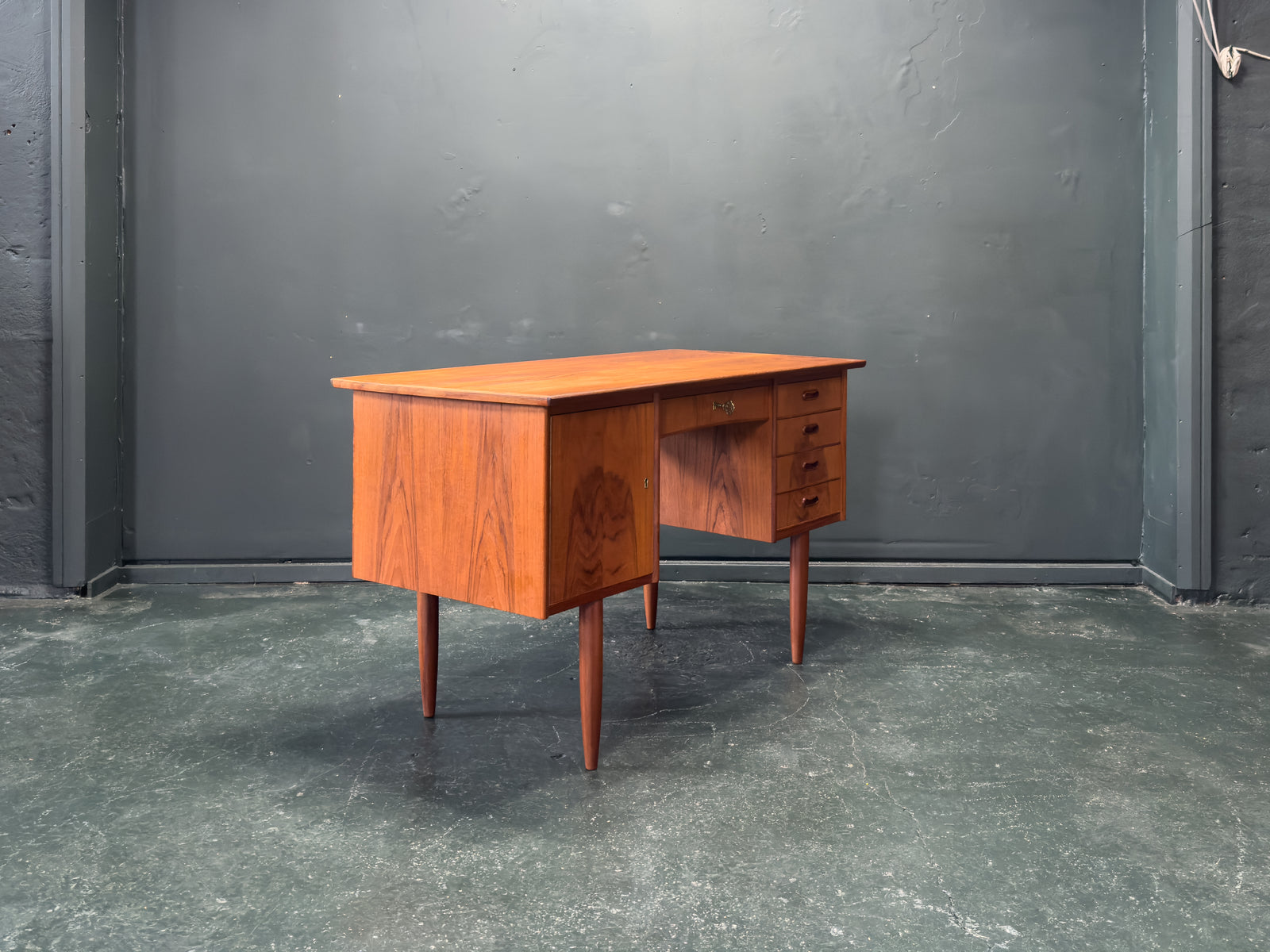 Teak Desk with Storage Units