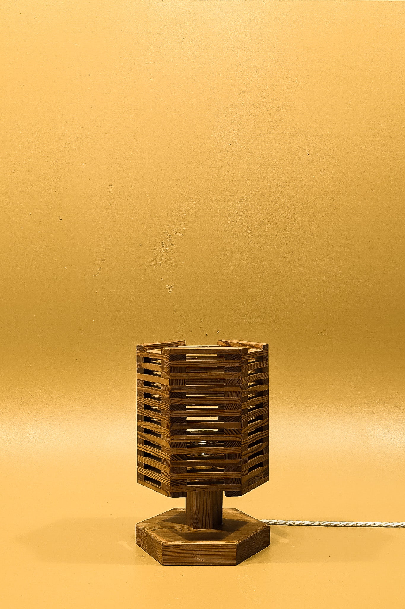Sculptural Pine Table Lights